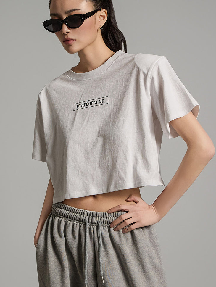 E3735 プリントクロップTシャツ