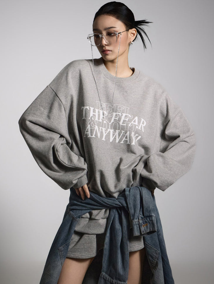 E3761 プリントスウェットシャツ