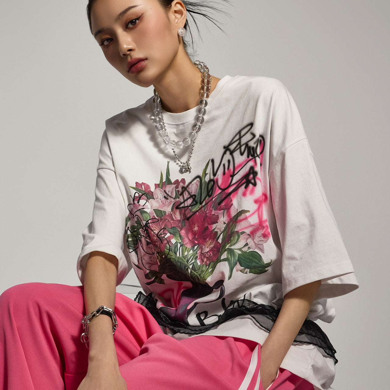 E3789 プリントTシャツ
