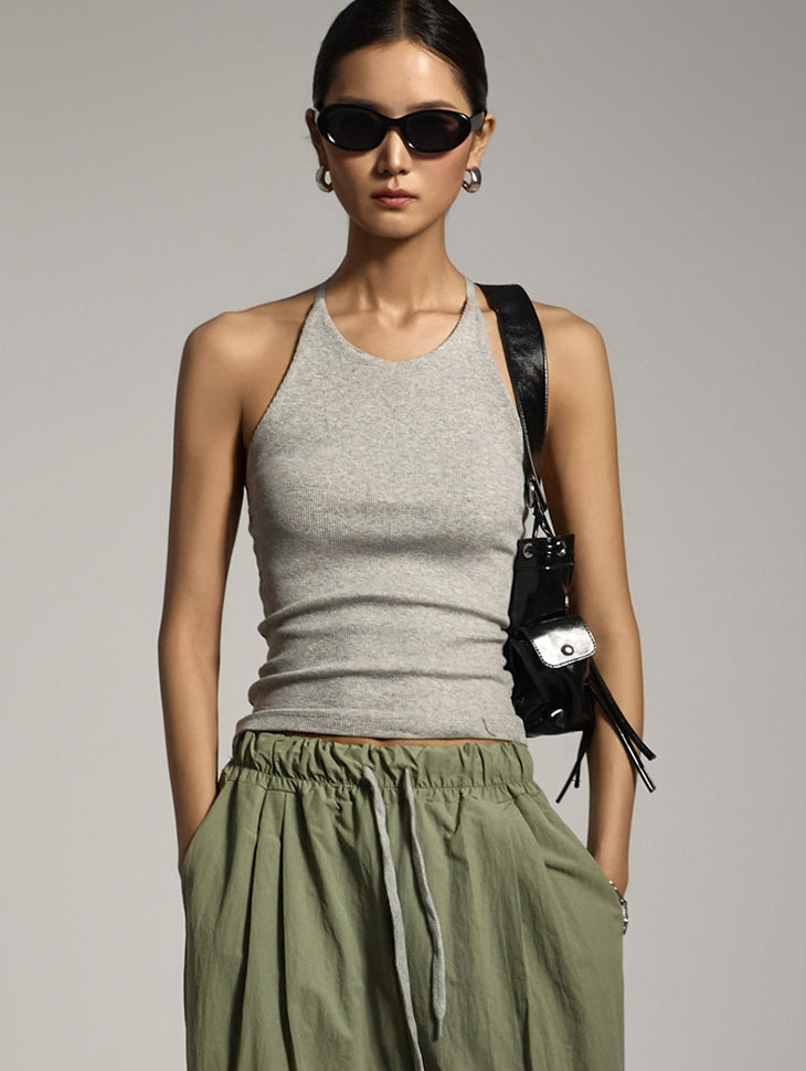 E3804 挂脖无袖上衣