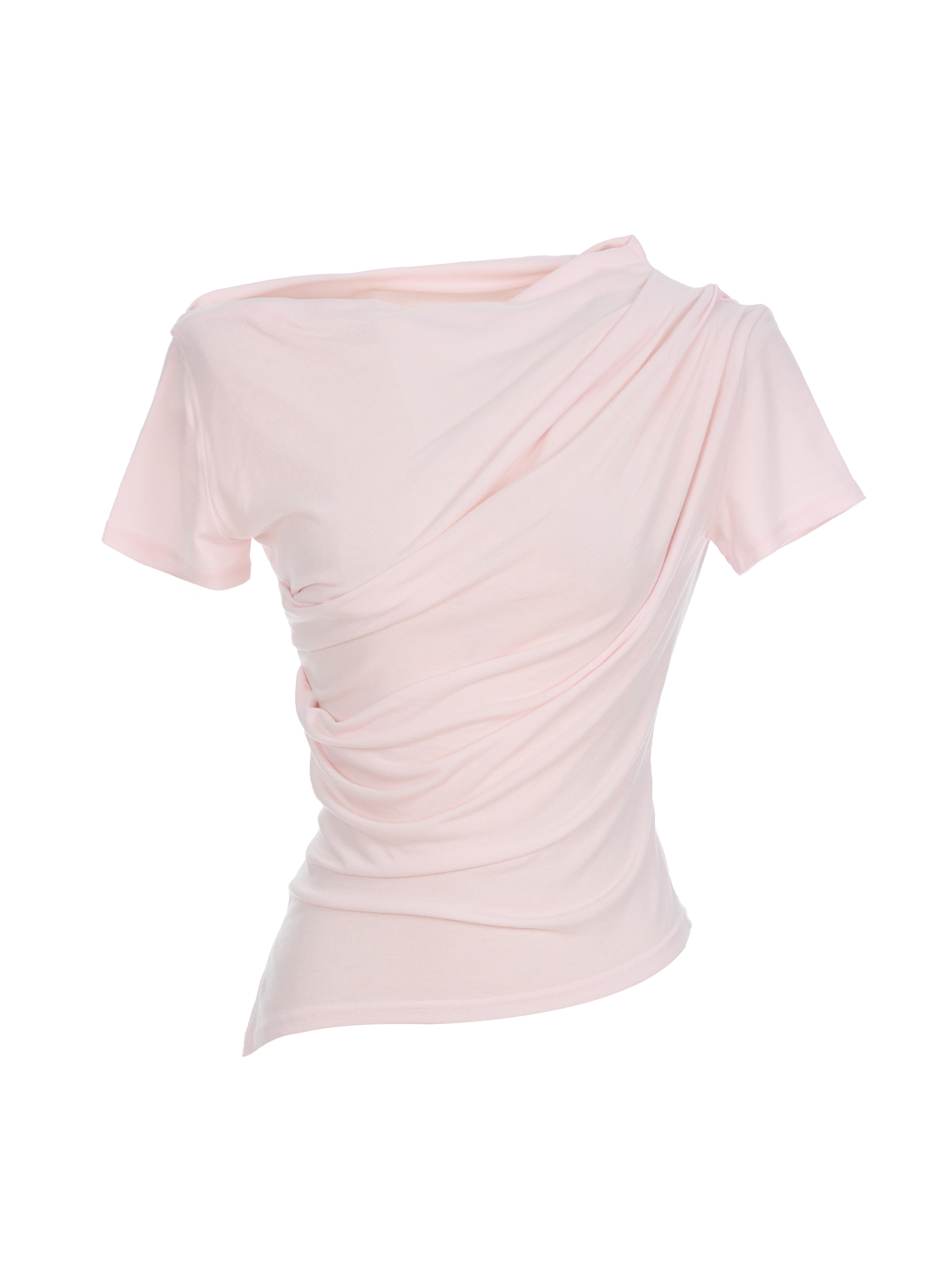 E3836 Shirring T-shirt