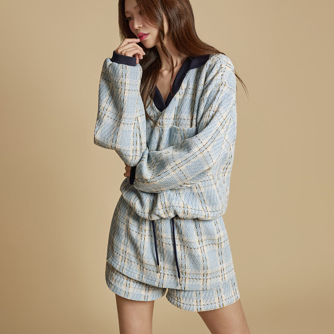 E3941 Checkered Sweatshirt