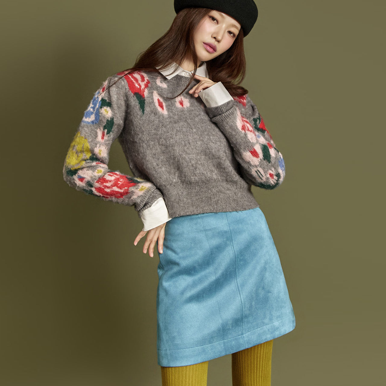 E4023 Soft Flower Knit