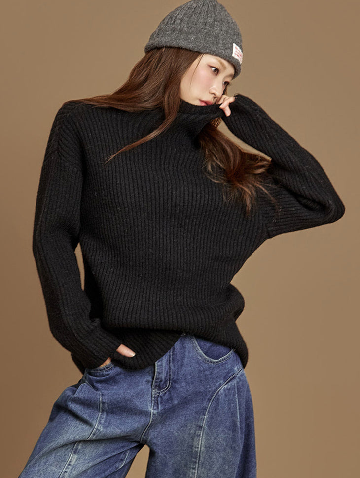 E4049 Turtle-Neck Knit