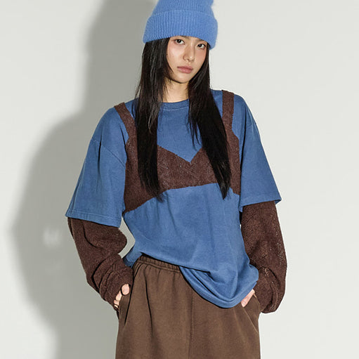 E4069 Bustier Layered T-Shirt