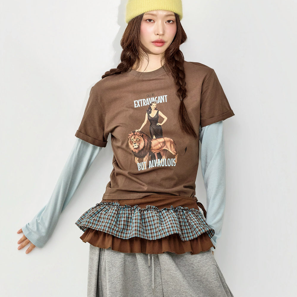 E4112 Printed Layered Top