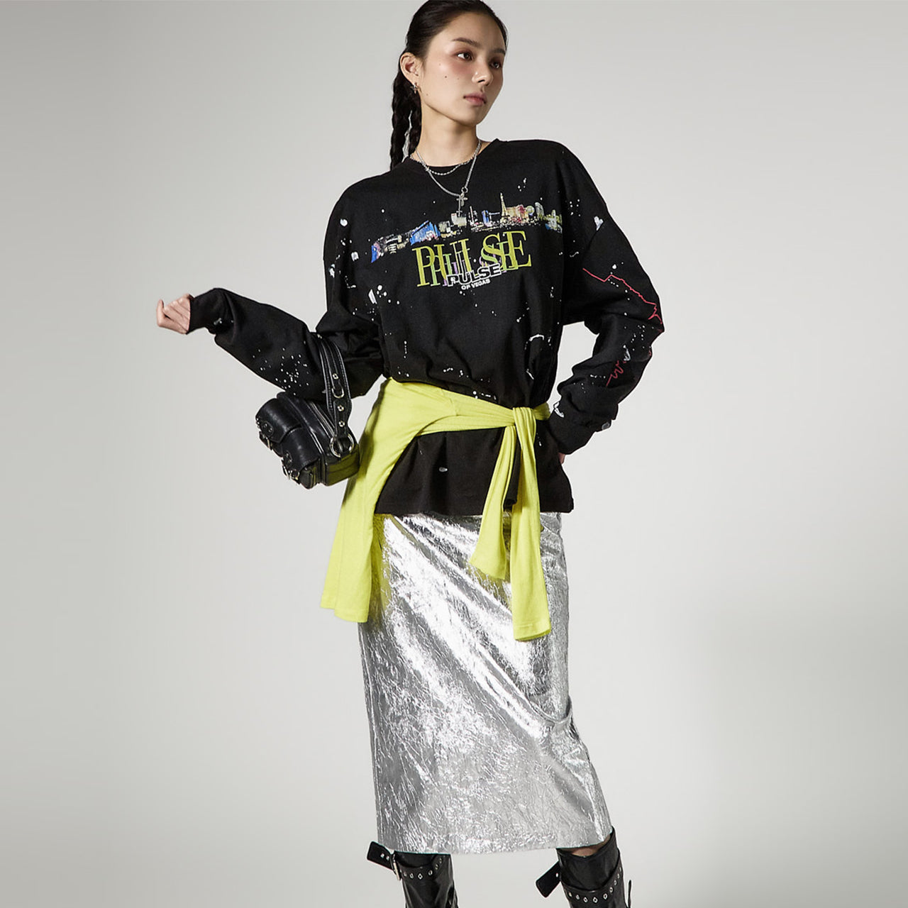 E4150 手描きレタリングトップス