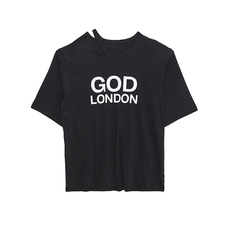 E4270 Shoulder Cutout Lettering Top