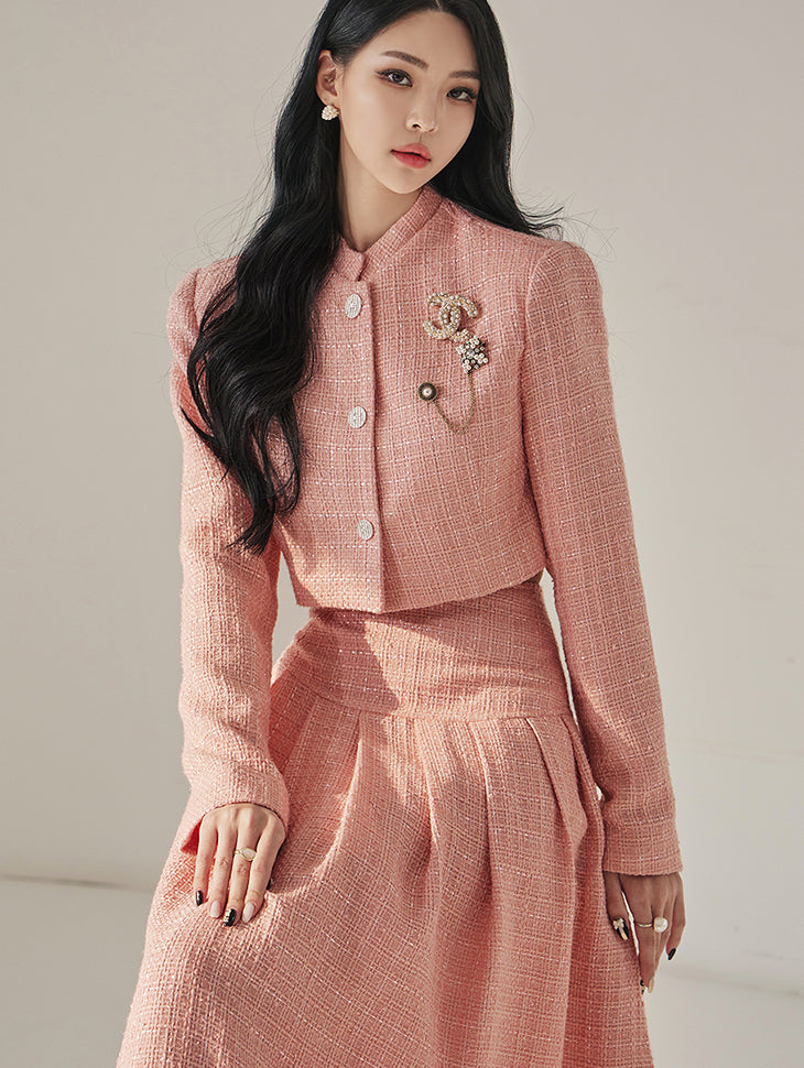 J1341 粗花呢短款夹克