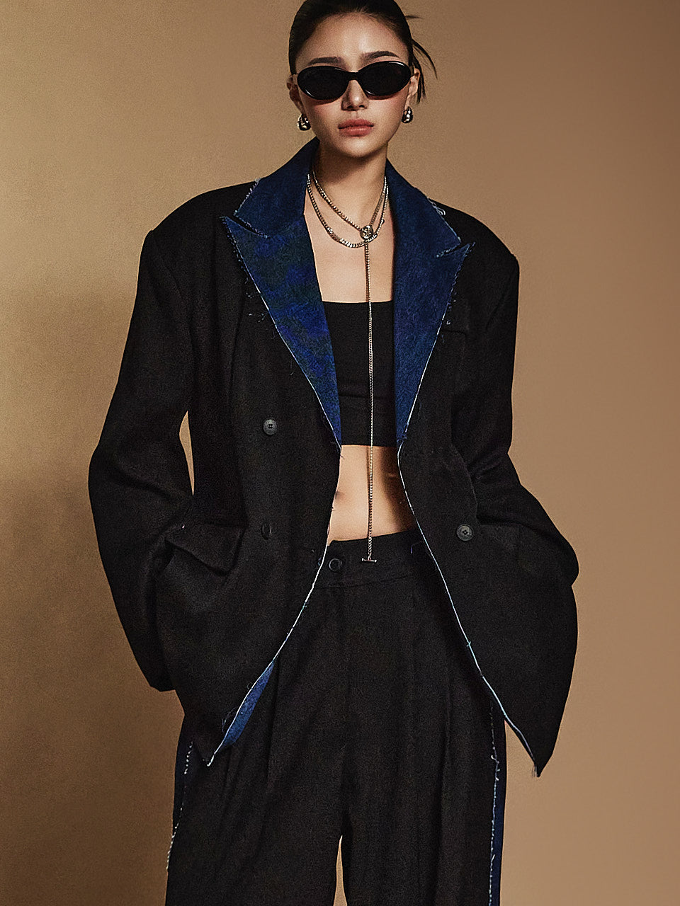 J2367 牛仔撞色夹克