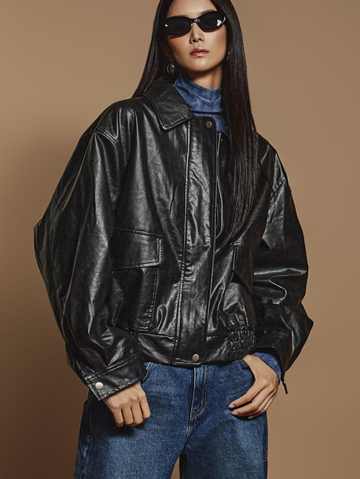 J2382 レザーブルゾン