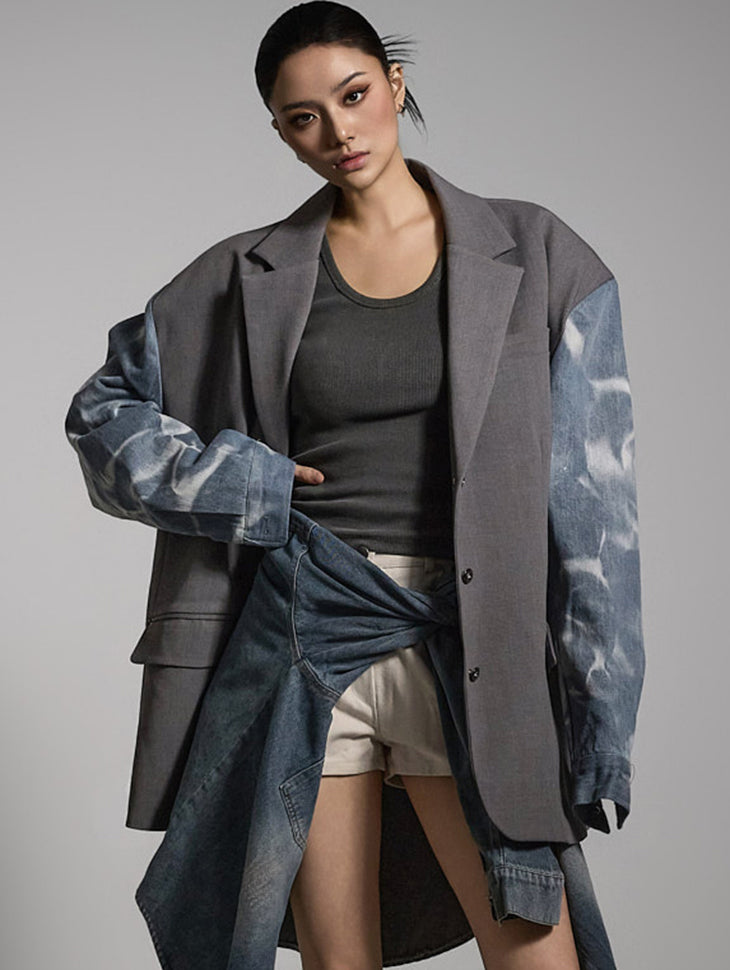 J2712 デニムスリーブジャケット