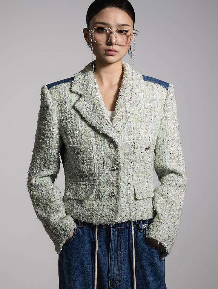 J2714 ツイードデニムジャケット