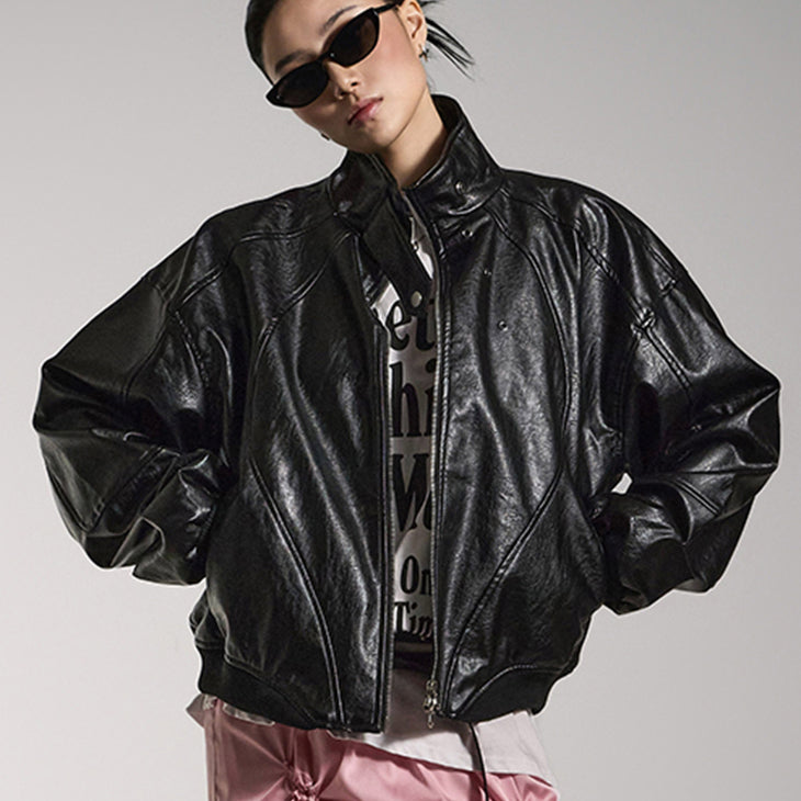 J2717 孔眼皮夹克