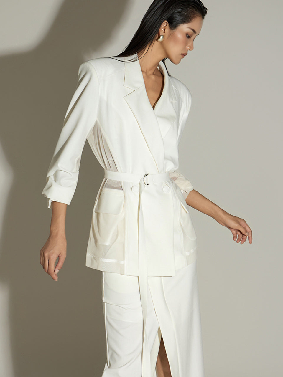 J2729 Sheer Jacket with Belt