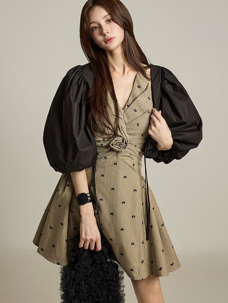 J2764 Puff Sleeves Bolero Jacket