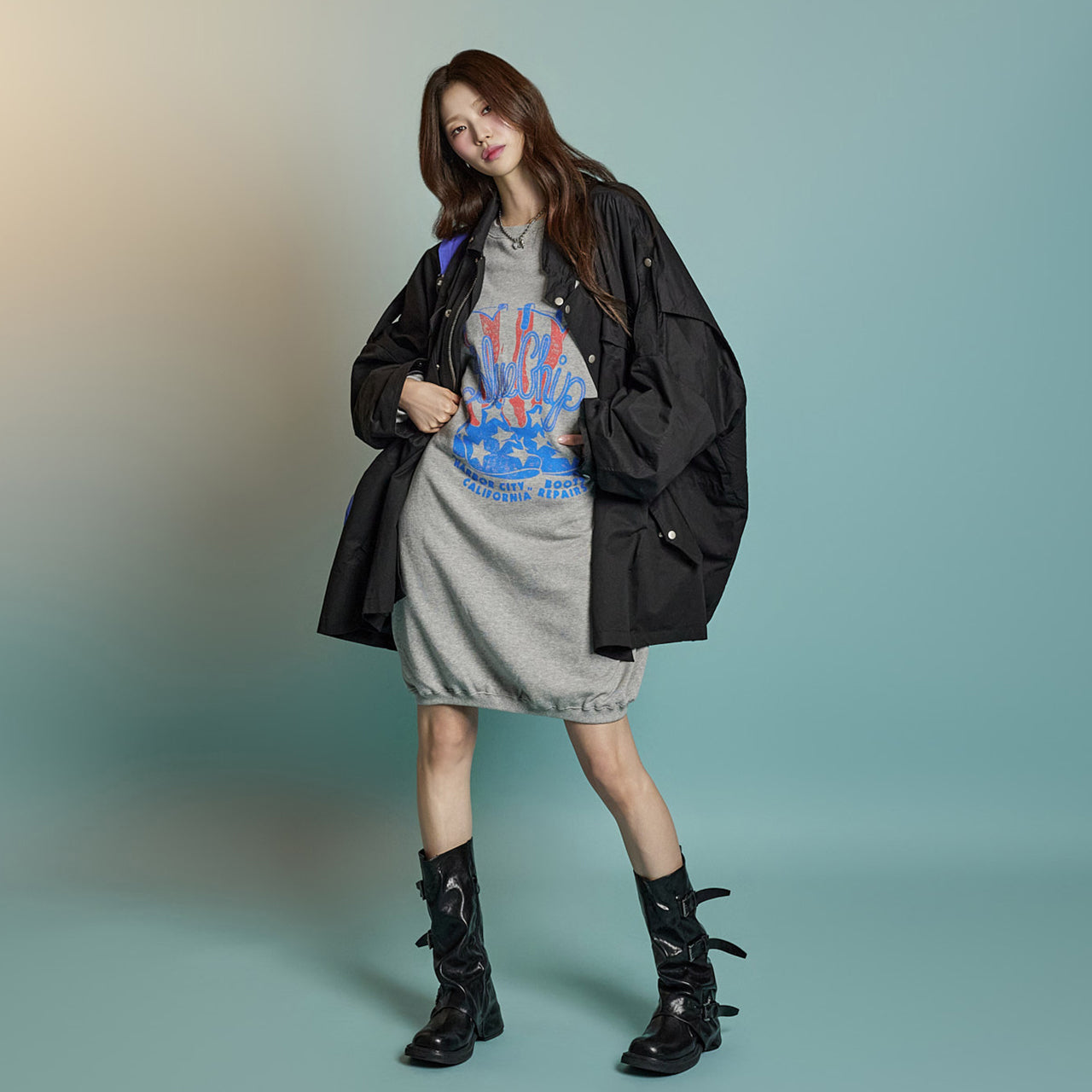 J2815 String Oversized Fit Jacket