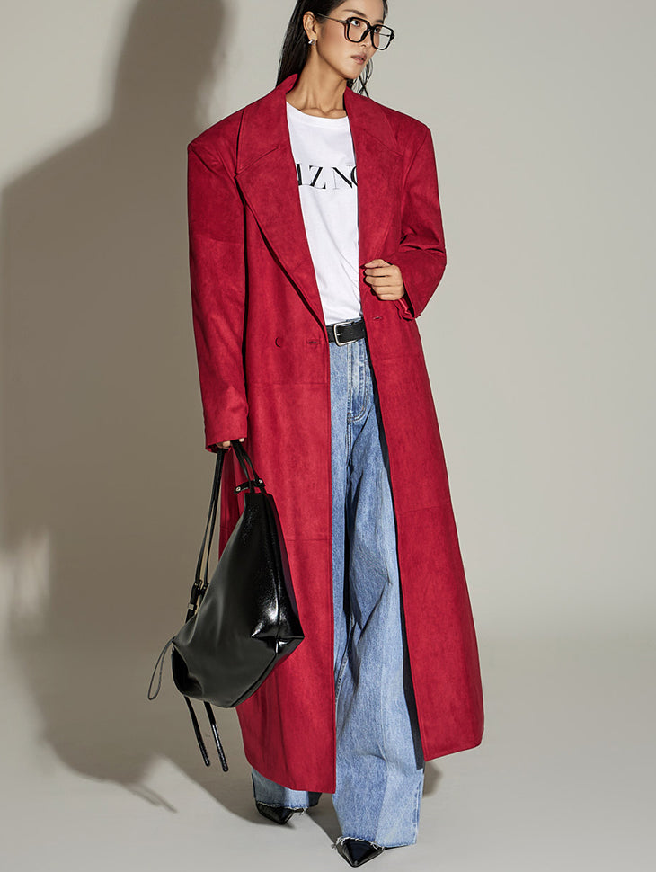 J2876 Suede Long Coat