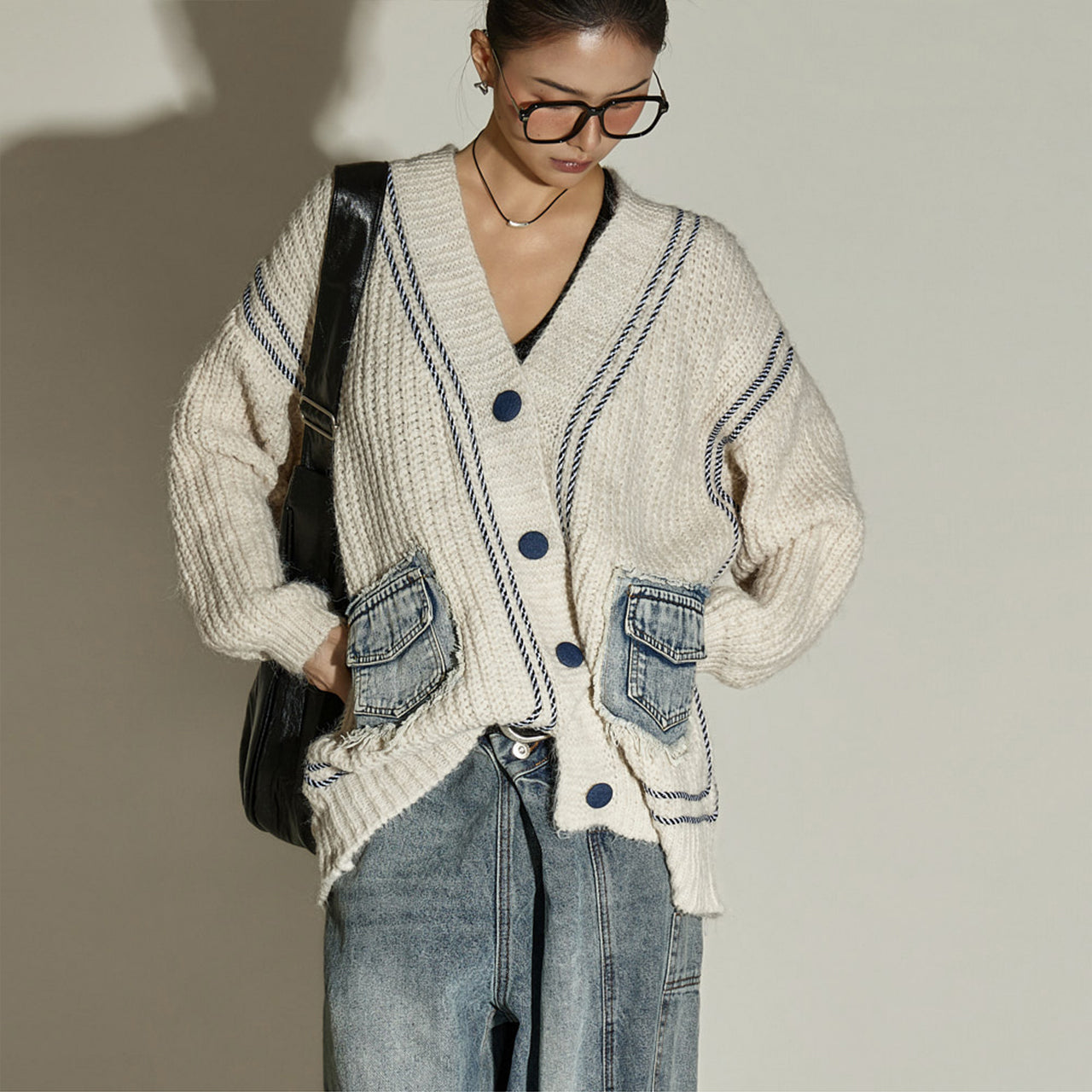 J2889 Denim Cardigan