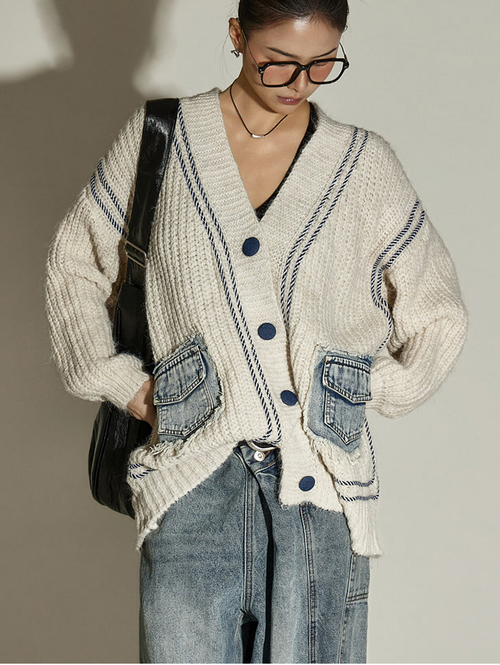 J2889 Denim Cardigan