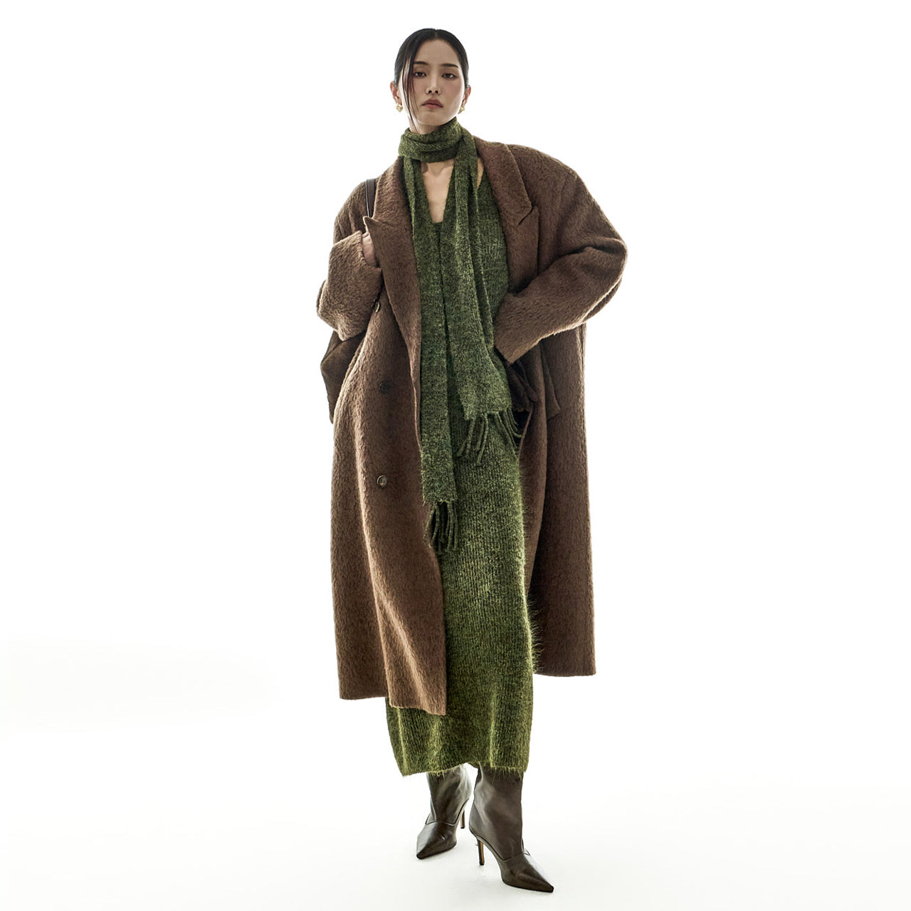 J2969 Wool Collar Coat