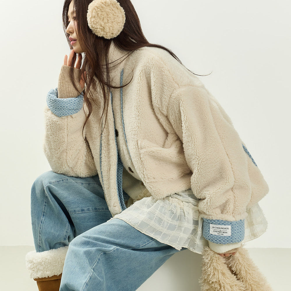 J3058 Denim Fleece Jacket