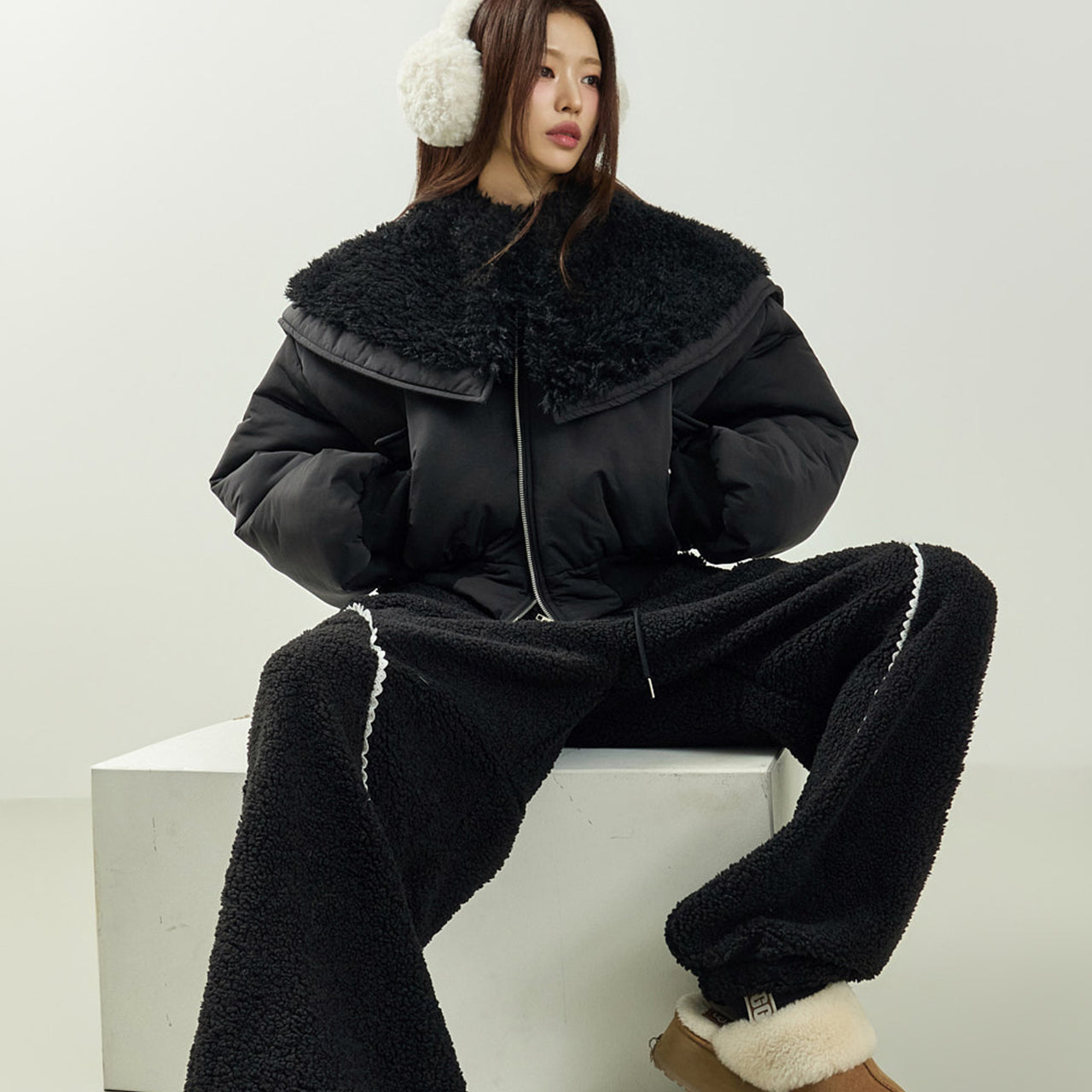 J3061 Wide Collar Jacket