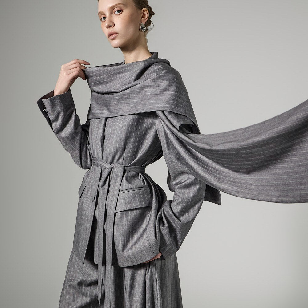 J3113 Jacket with Scarf Strap Set