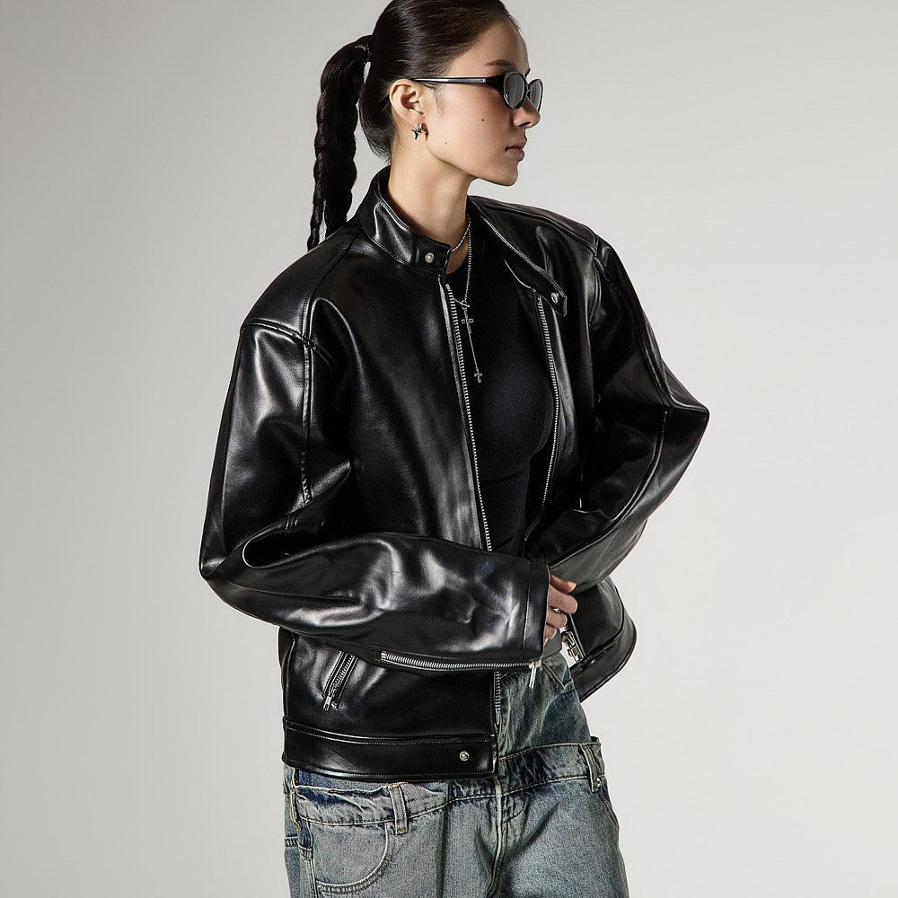 J3143 骑行拉链夹克