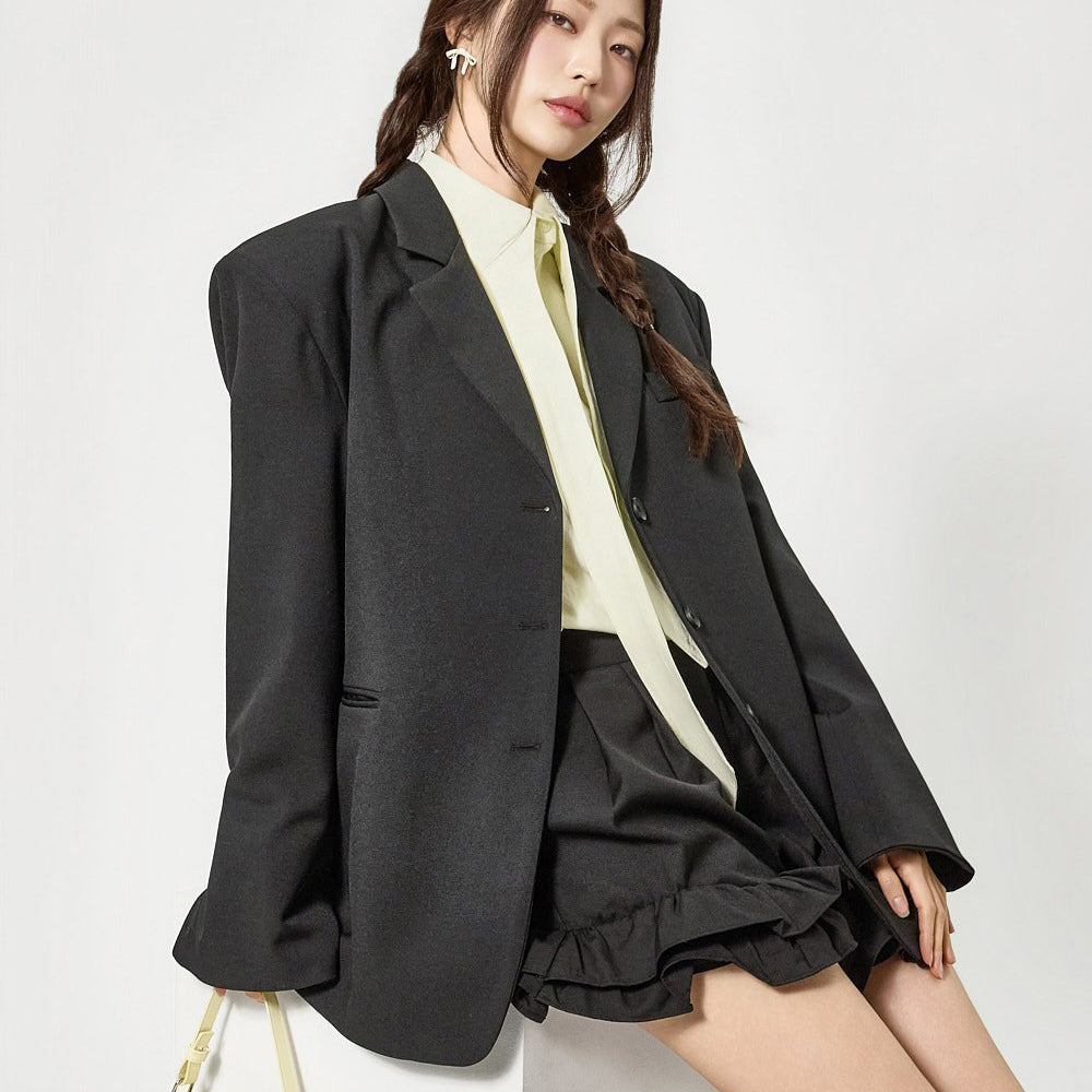 J3165 Tailored Single Button Jacket