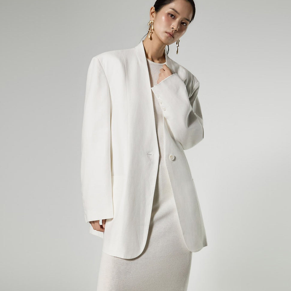 J3170 Linen Oversized Jacket