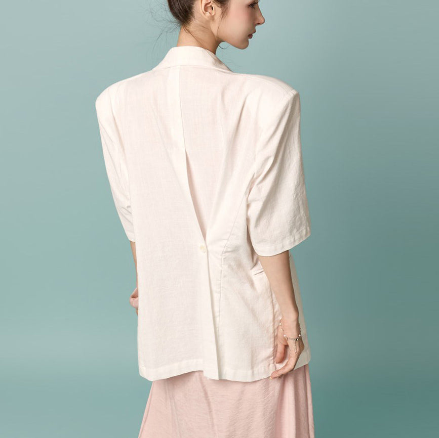 J3237 Linen Slit Jacket