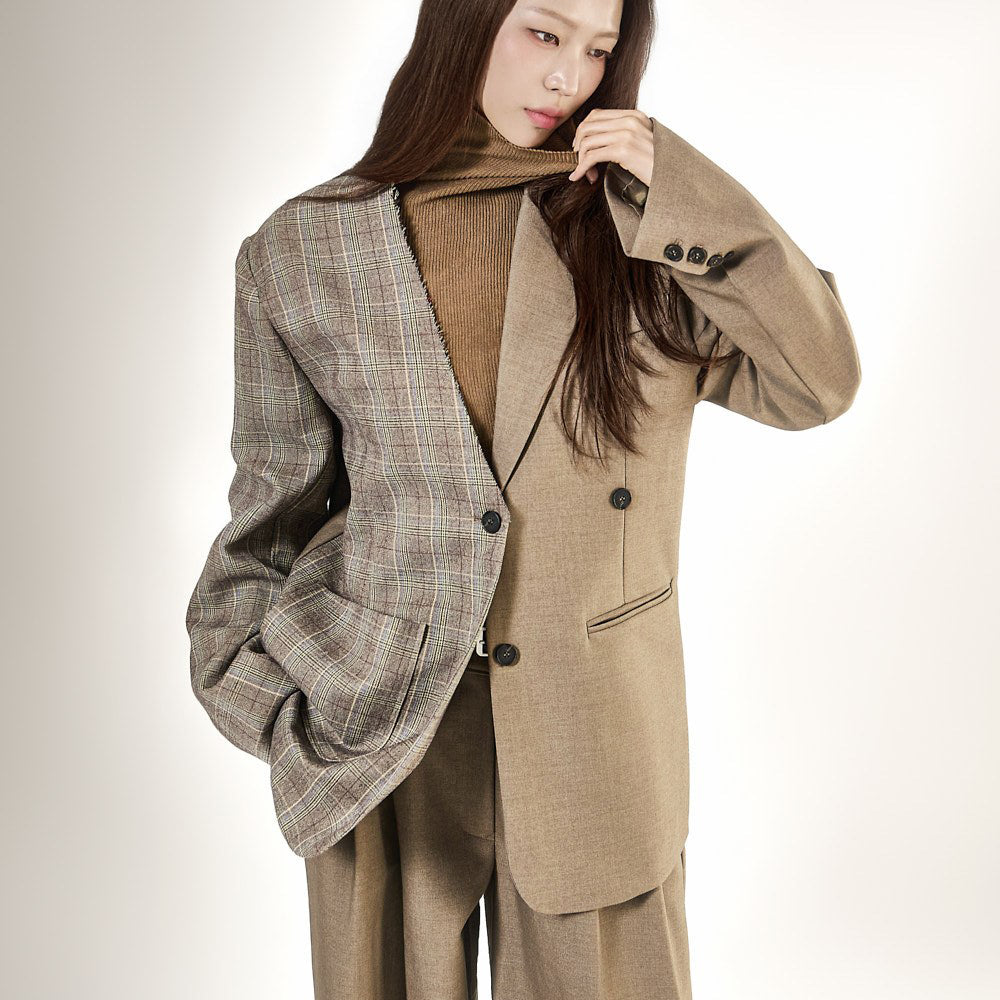 J3298 Check Mix Tailored Jacket