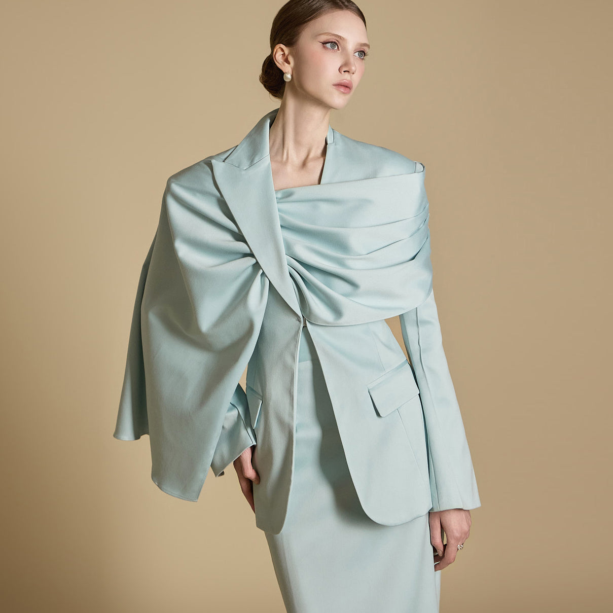 J9308 シャーリングマフラージャケット