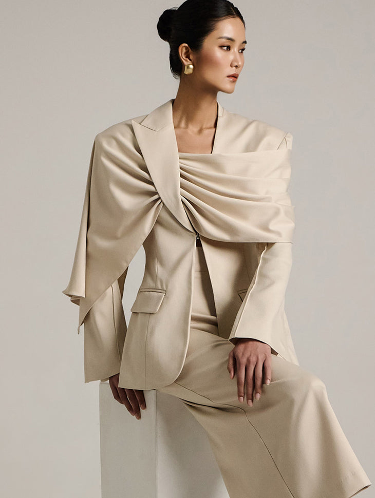 J9308 シャーリングマフラージャケット