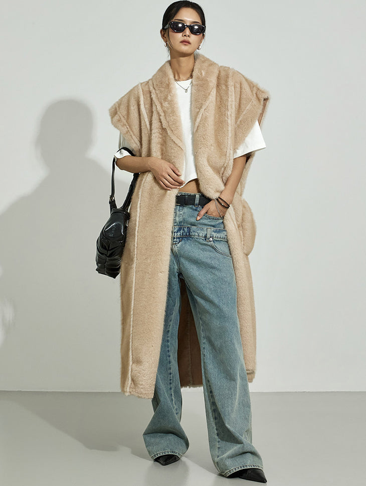 J9348 Fur Vest with Strap