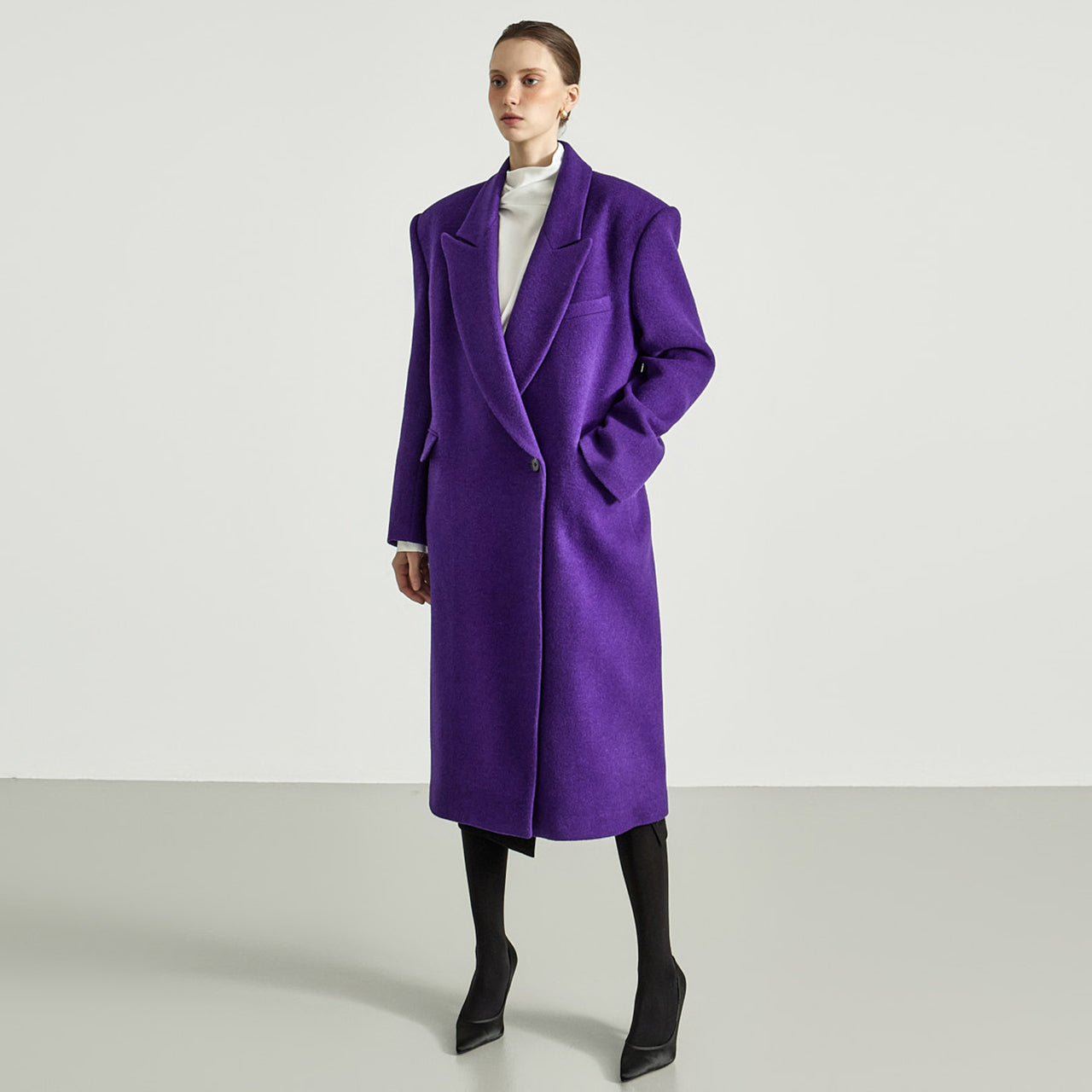 J9357 Collar Wool Coat