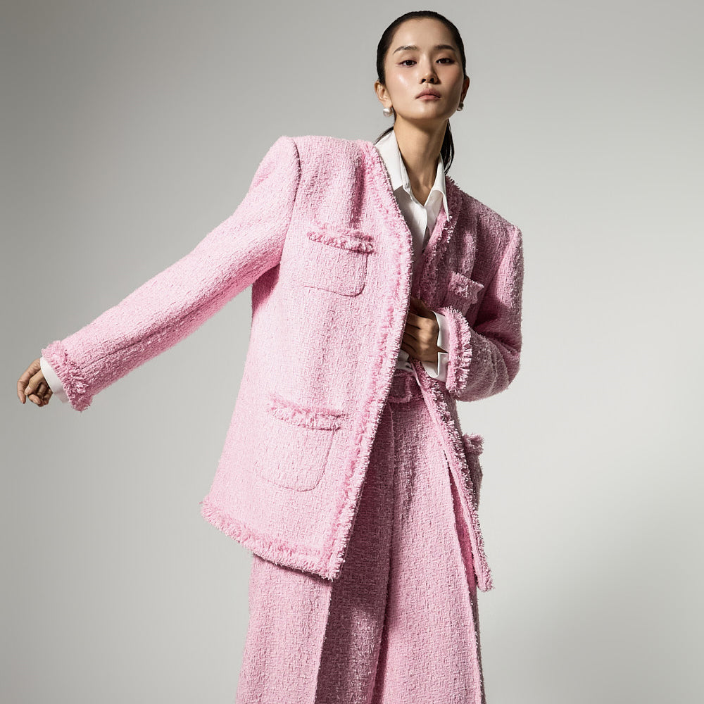 J9365 流苏粗花呢夹克