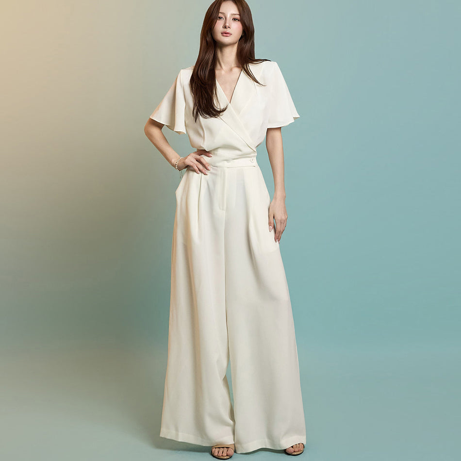 JS057 褶皱连体裤