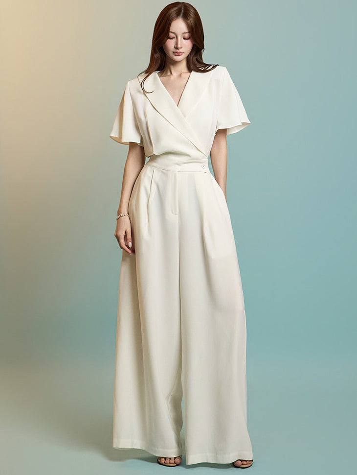 JS057 褶皱连体裤