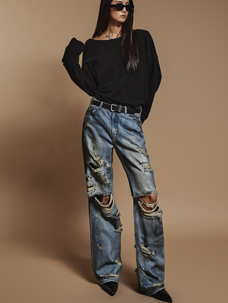 PJ546 复古牛仔裤