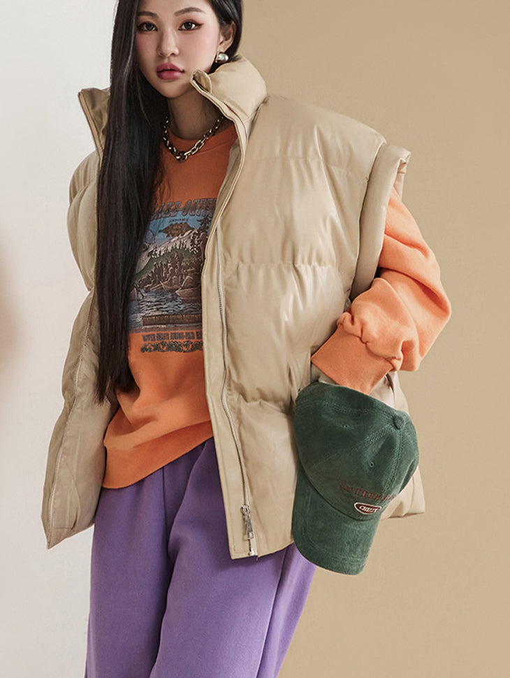 J2099 レザーパッドベスト