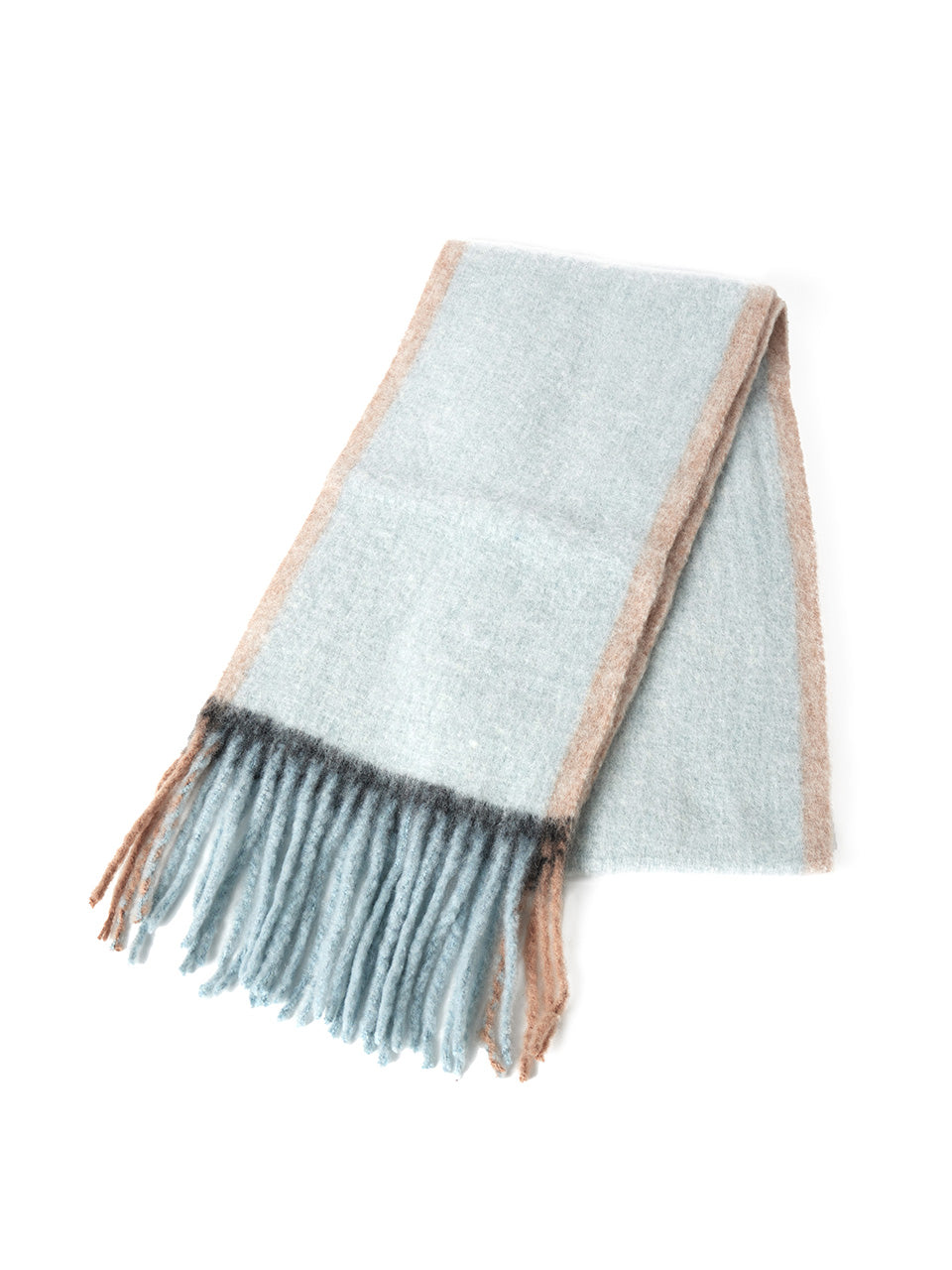 AS-1657 フリンジカラーコントラストマフラー