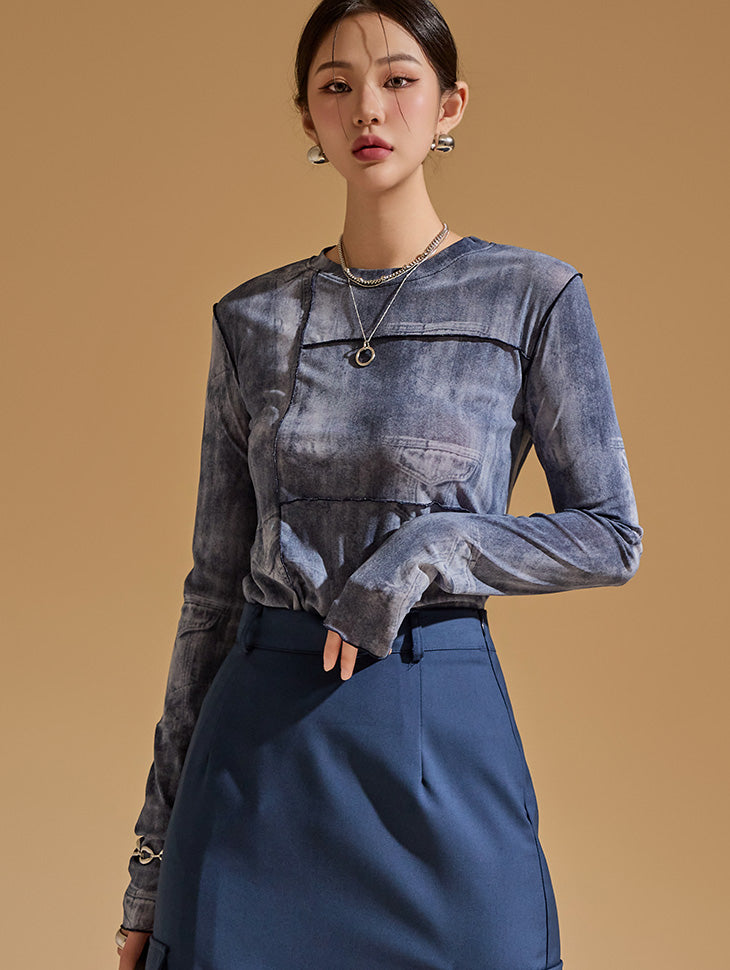 E3103 プリントシアートップ