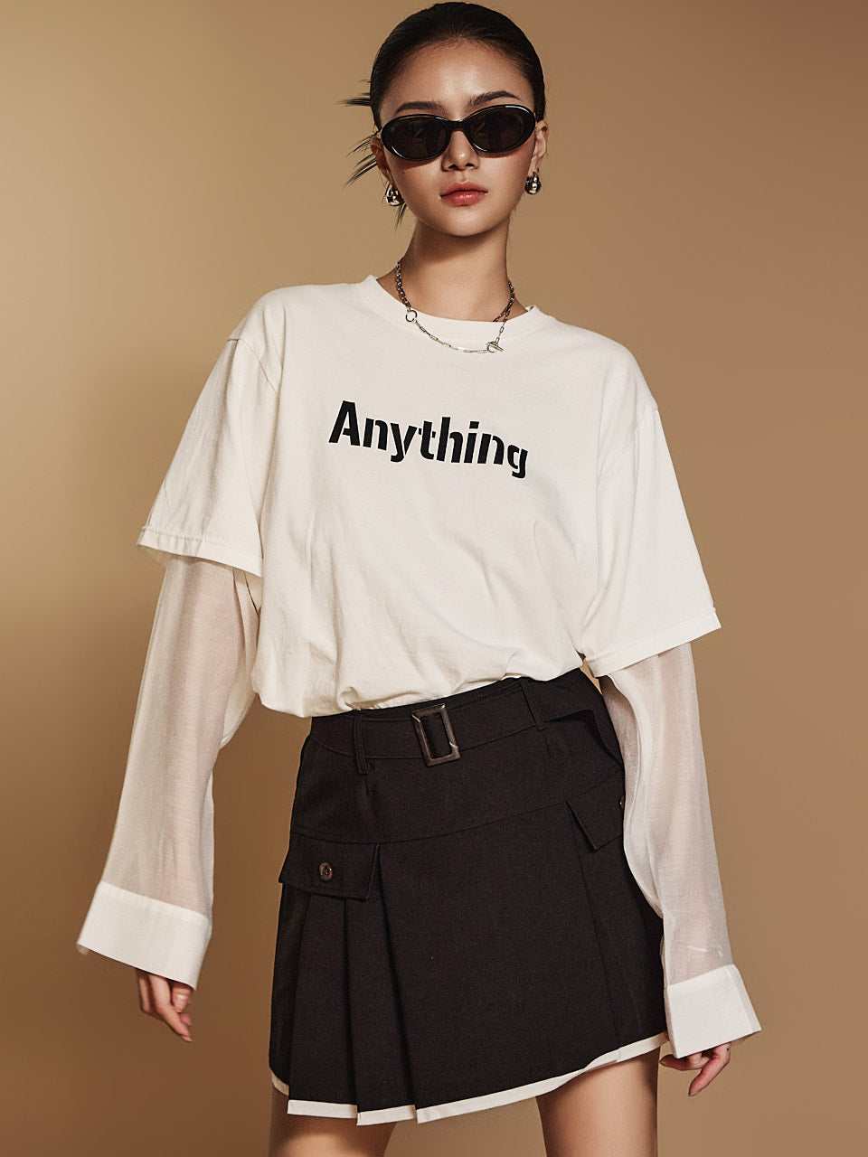 E3548 印花多层上衣