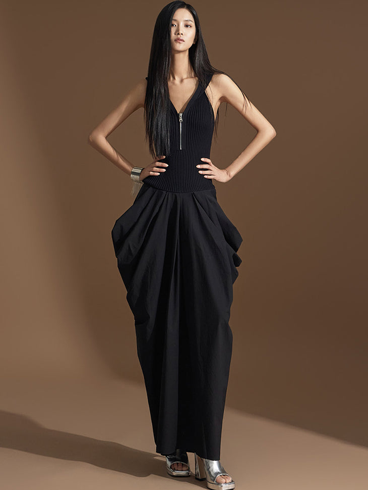 D4959 Draped Dress