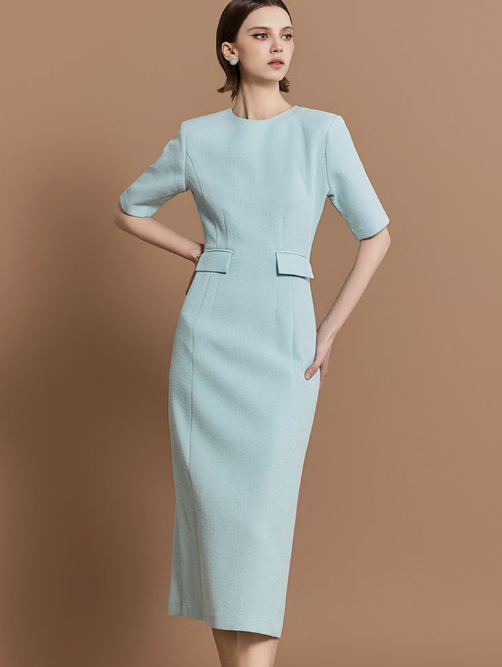 D4887 Pocket Midi Dress