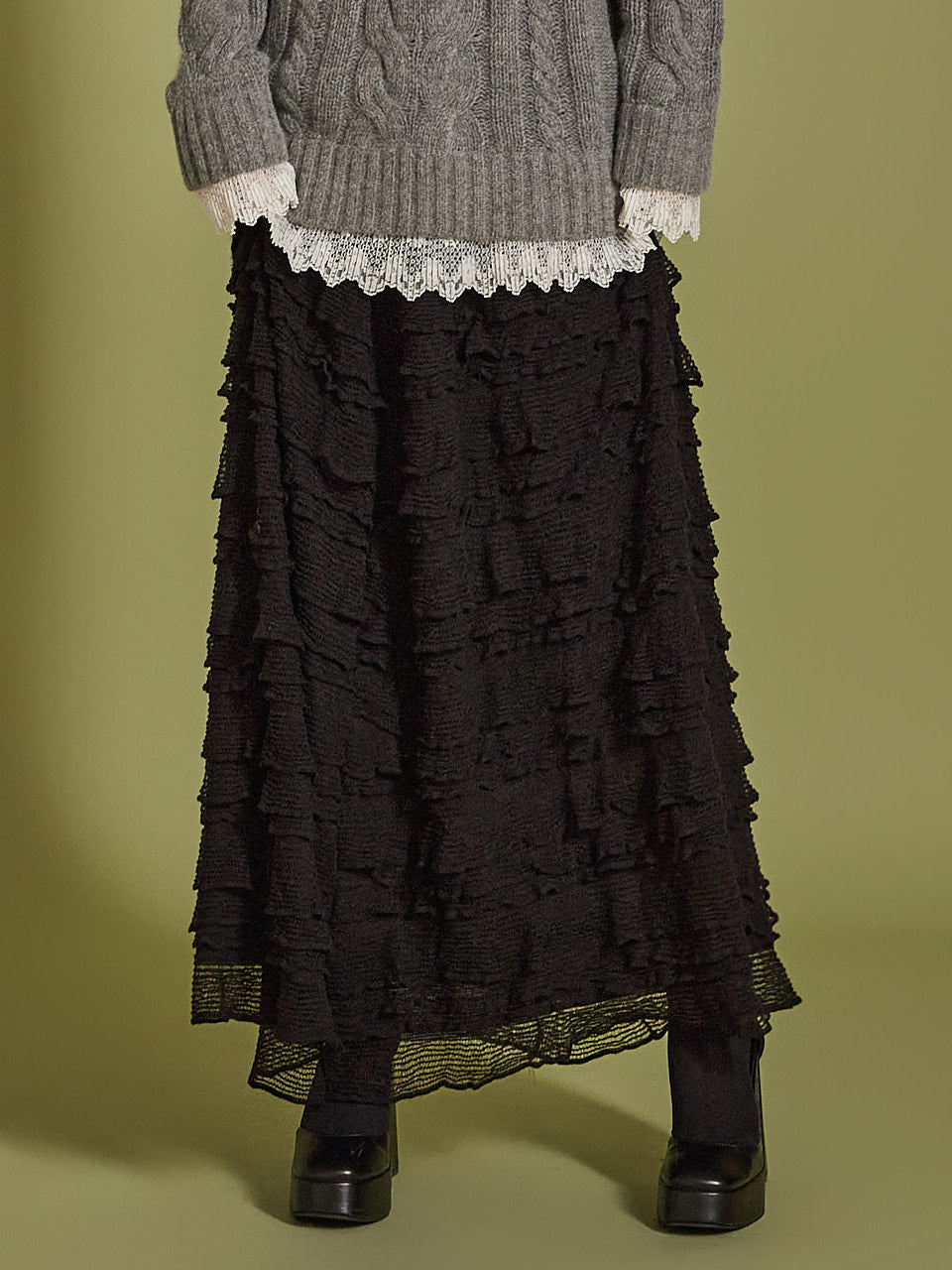 SK2824 层叠针织裙