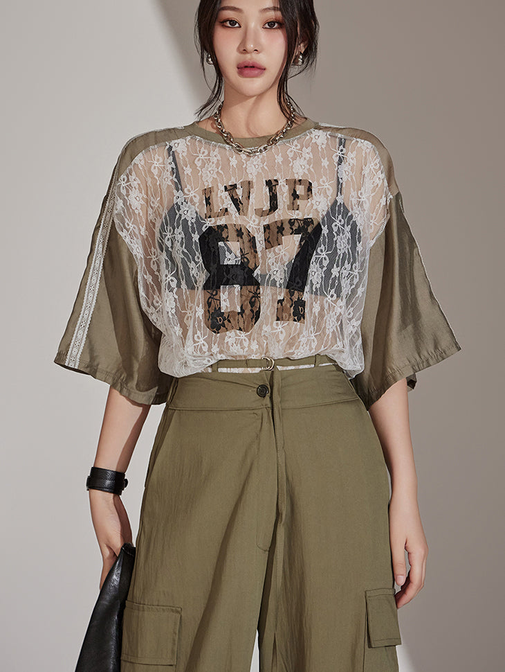 E3388 レースシアートップ