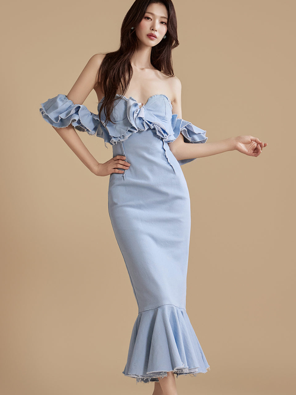 D9477 抹胸连衣裙